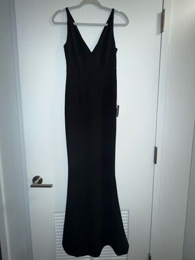 Lulu's Black V-Neck Slip Maxi Dress